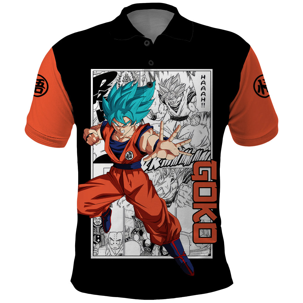Goku Blue Polo Shirt Dragon Ball Mix Anime Manga