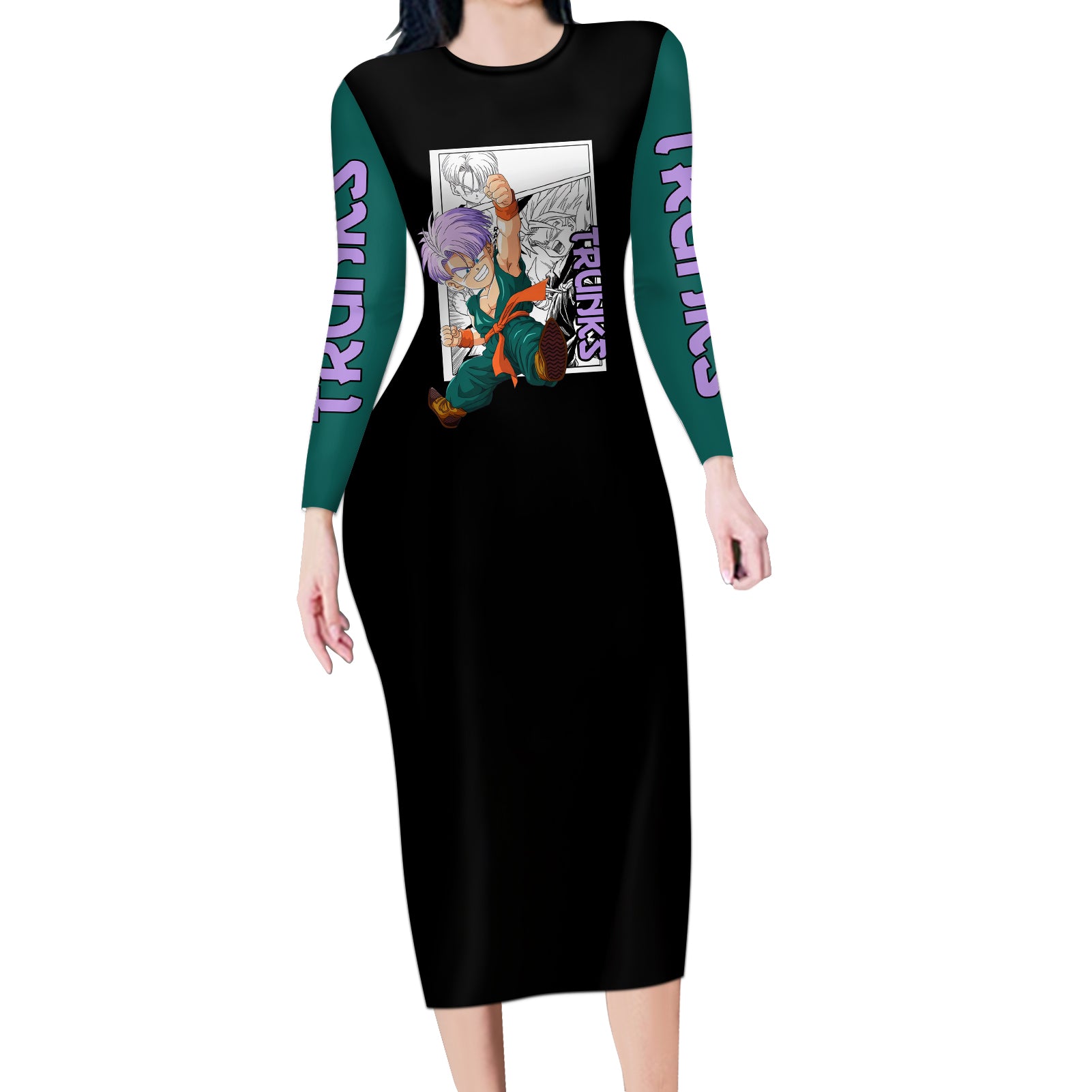 Trunks Kid Long Sleeve Bodycon Dress Dragon Ball