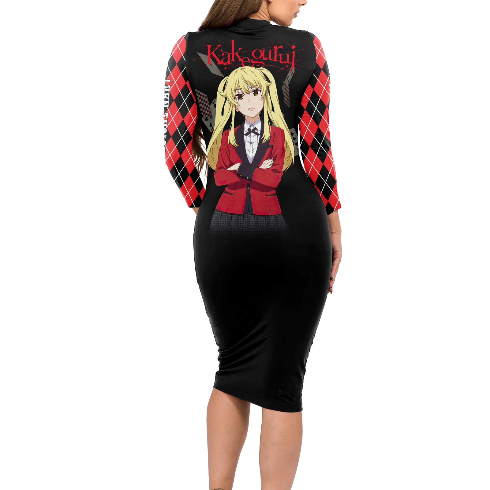 Mary Saotome Long Sleeve Bodycon Dress Kakegurui