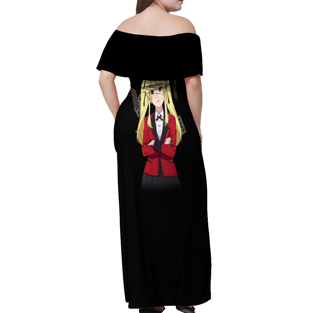 Mary Saotome Off Shoulder Maxi Dress Kakegurui