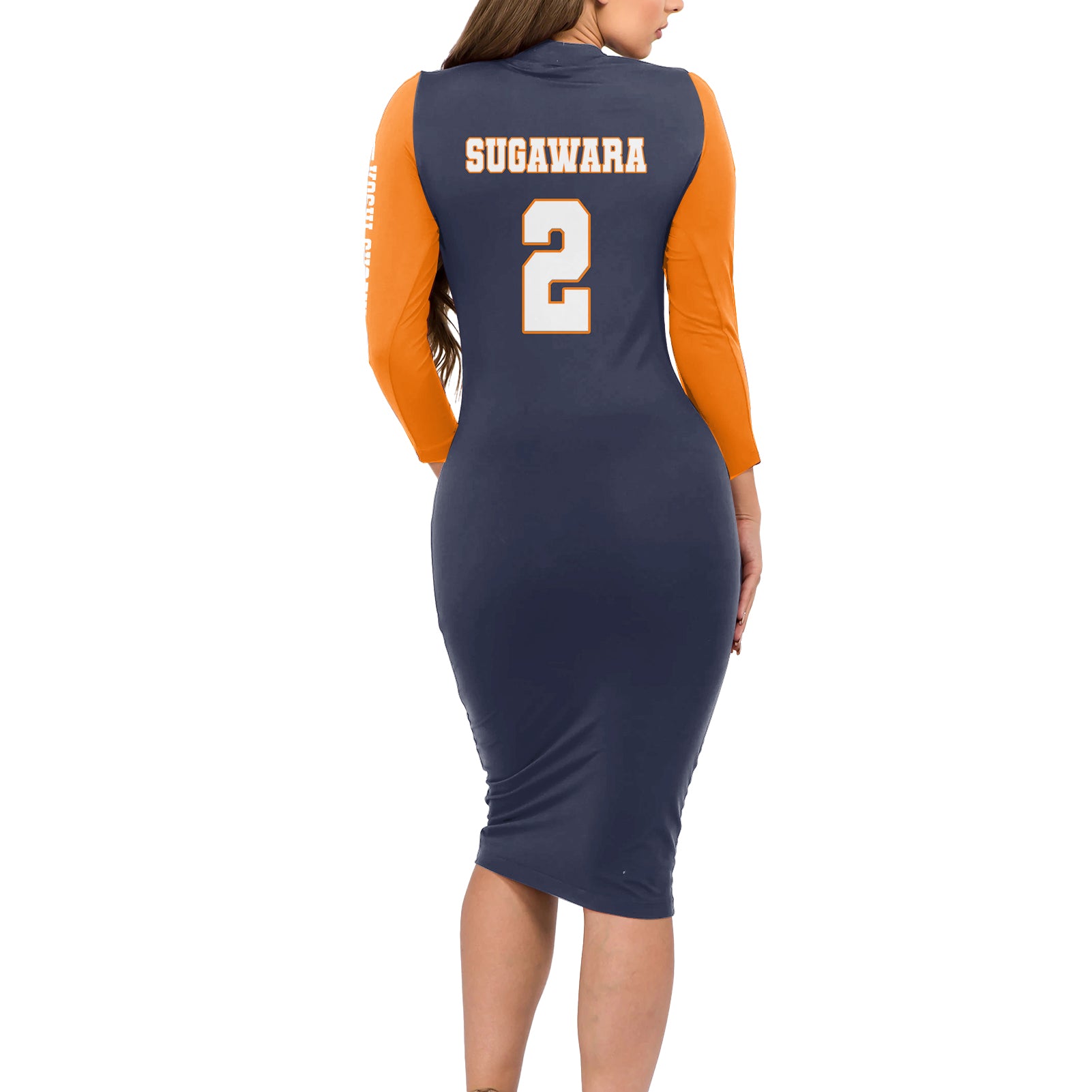 Karasuno Koshi Sugawara Long Sleeve Bodycon Dress Haikyu