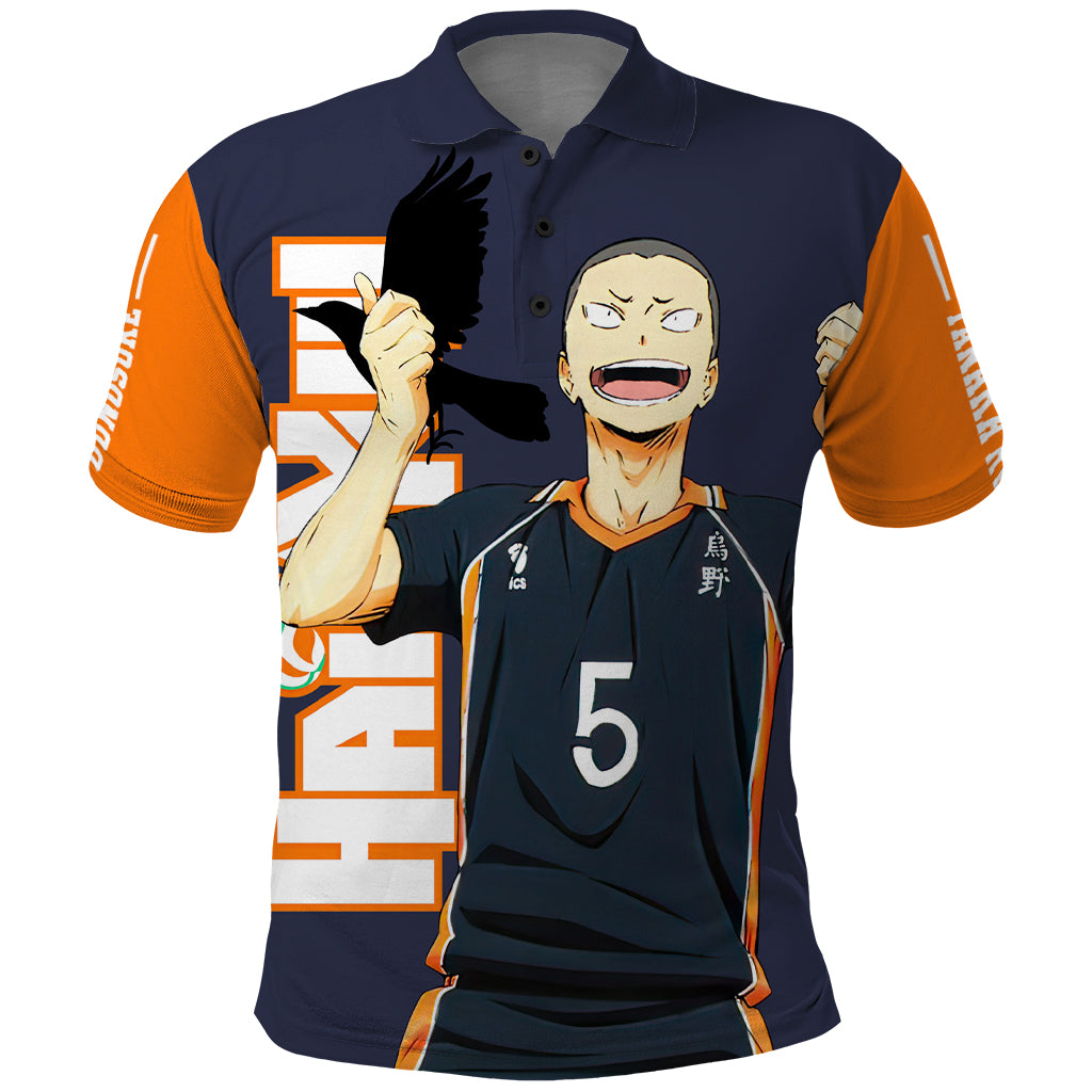 Karasuno Tanaka Polo Shirt Haikyu