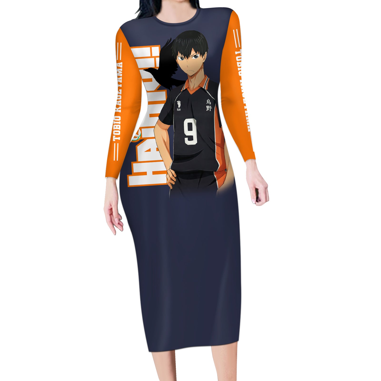 Karasuno Tobio Kageyama Long Sleeve Bodycon Dress Haikyu
