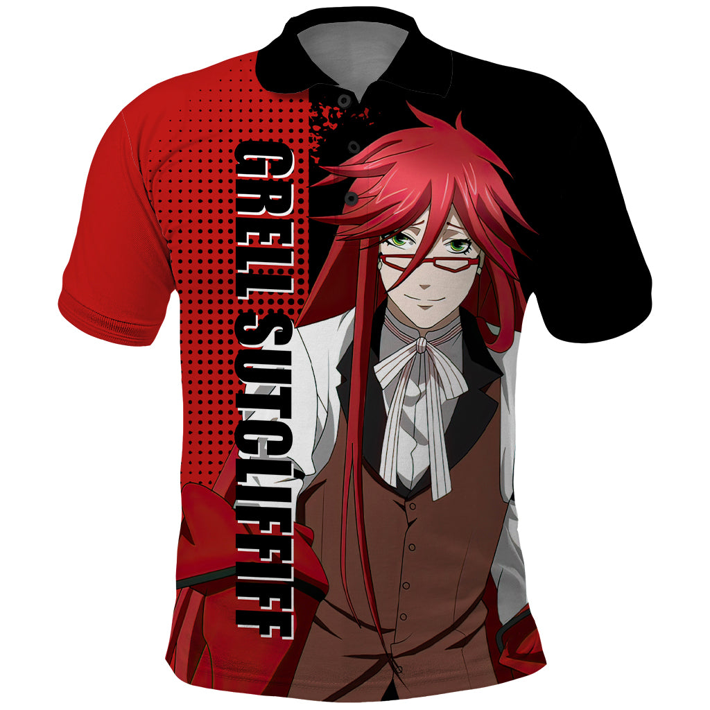 Grell Sutcliff Polo Shirt Black Butler