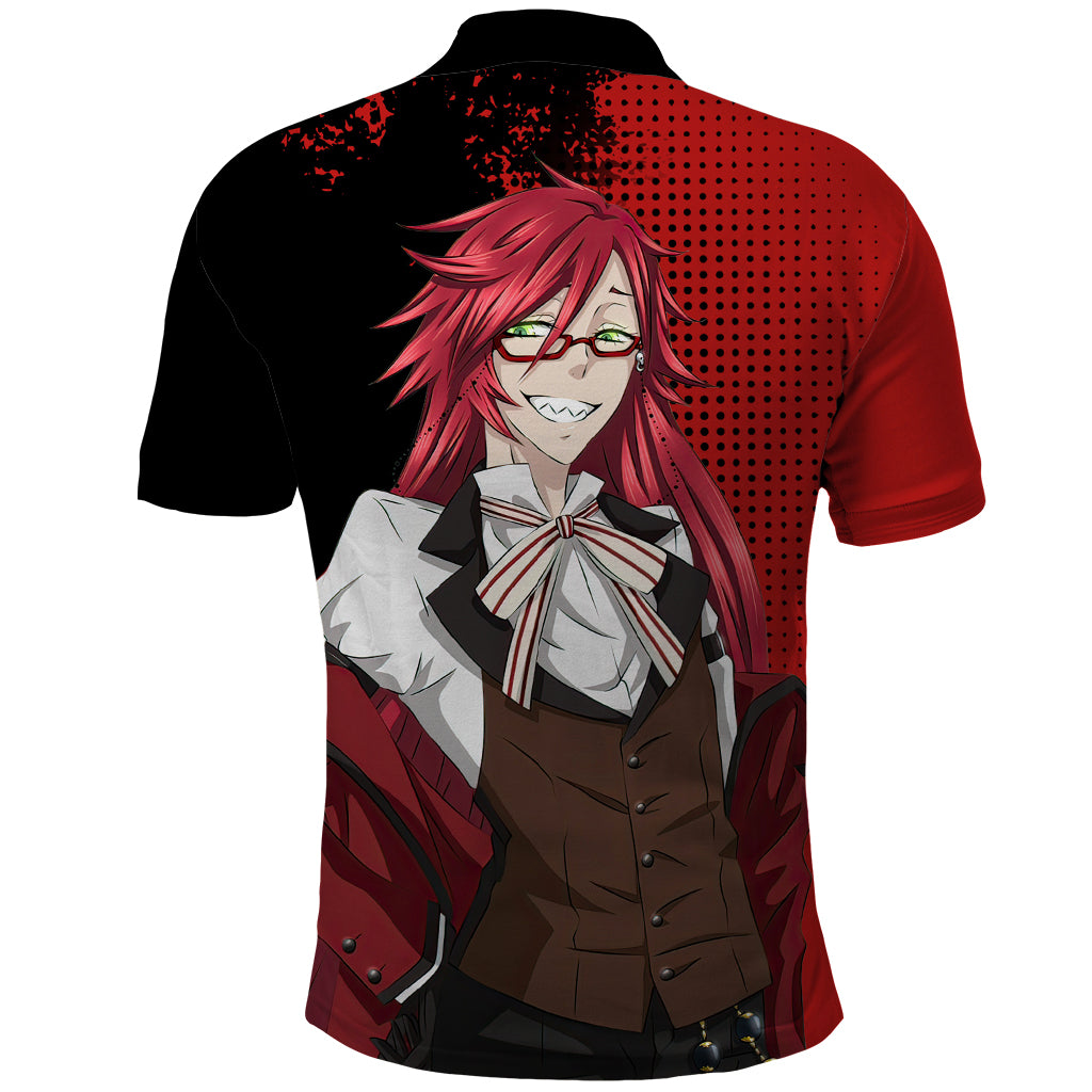 Grell Sutcliff Polo Shirt Black Butler