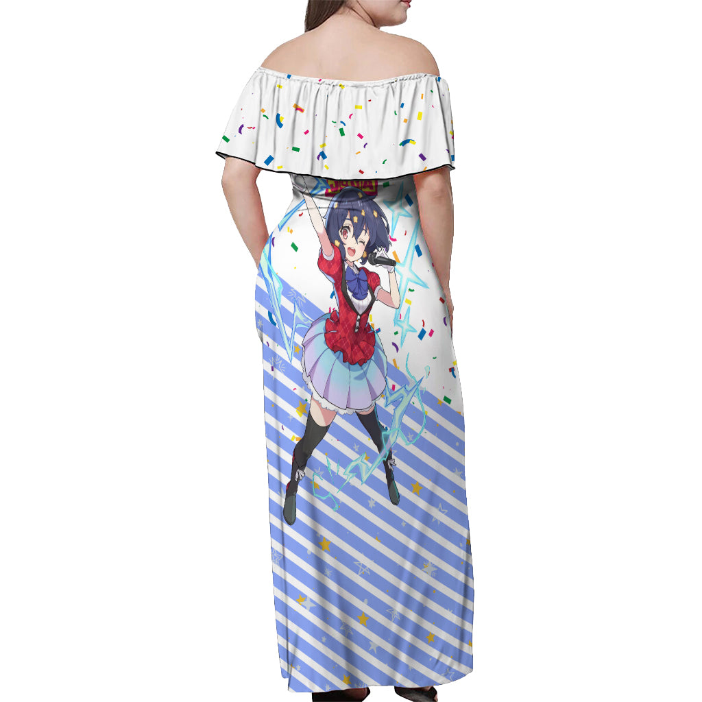 Zombie Land Saga Ai Mizuno Off Shoulder Maxi Dress Anime Style