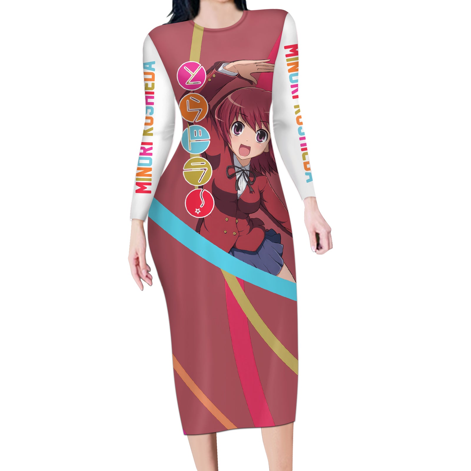 Minori Kushieda Long Sleeve Bodycon Dress Toradora