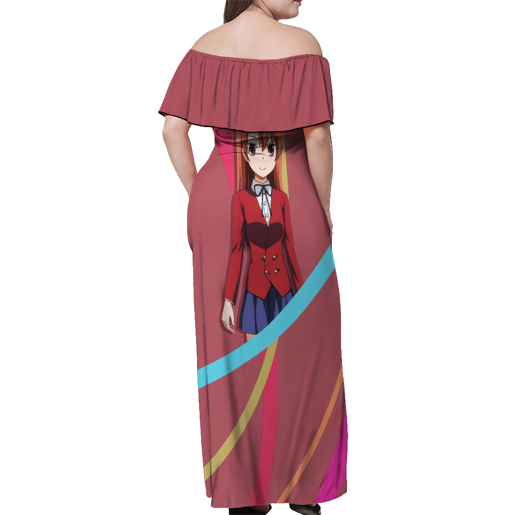 Maya Kihara Off Shoulder Maxi Dress Toradora