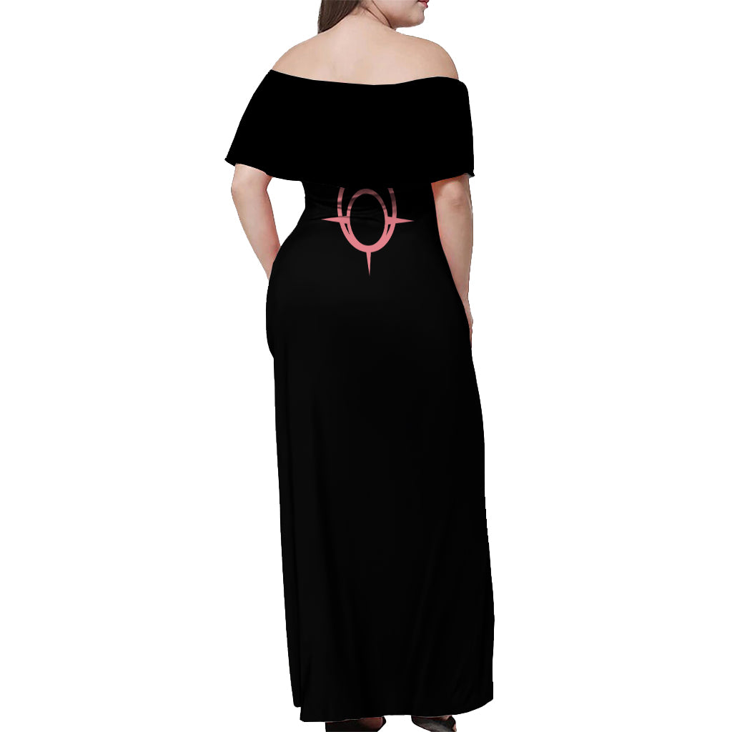 Goku Black Rose Off Shoulder Maxi Dress Dragon Ball Anime Mix Manga