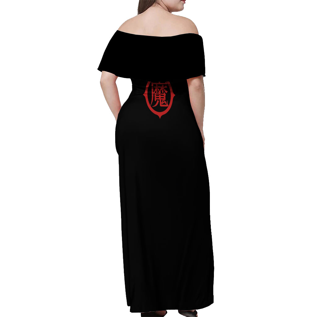 Orange Piccolo Off Shoulder Maxi Dress Dragon Ball Anime Mix Manga