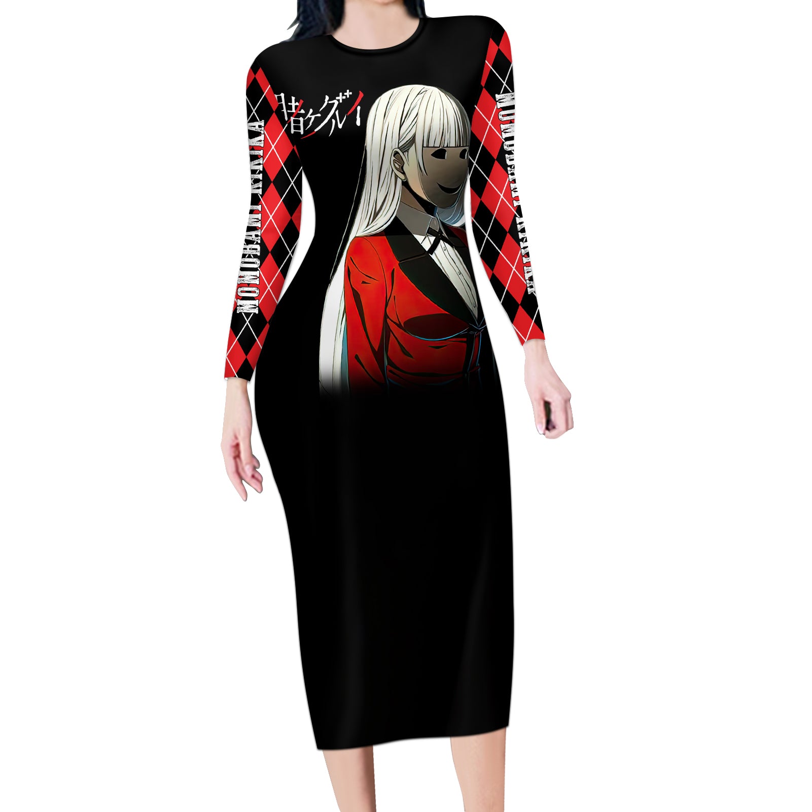 Ririka Momobami Long Sleeve Bodycon Dress Kakegurui