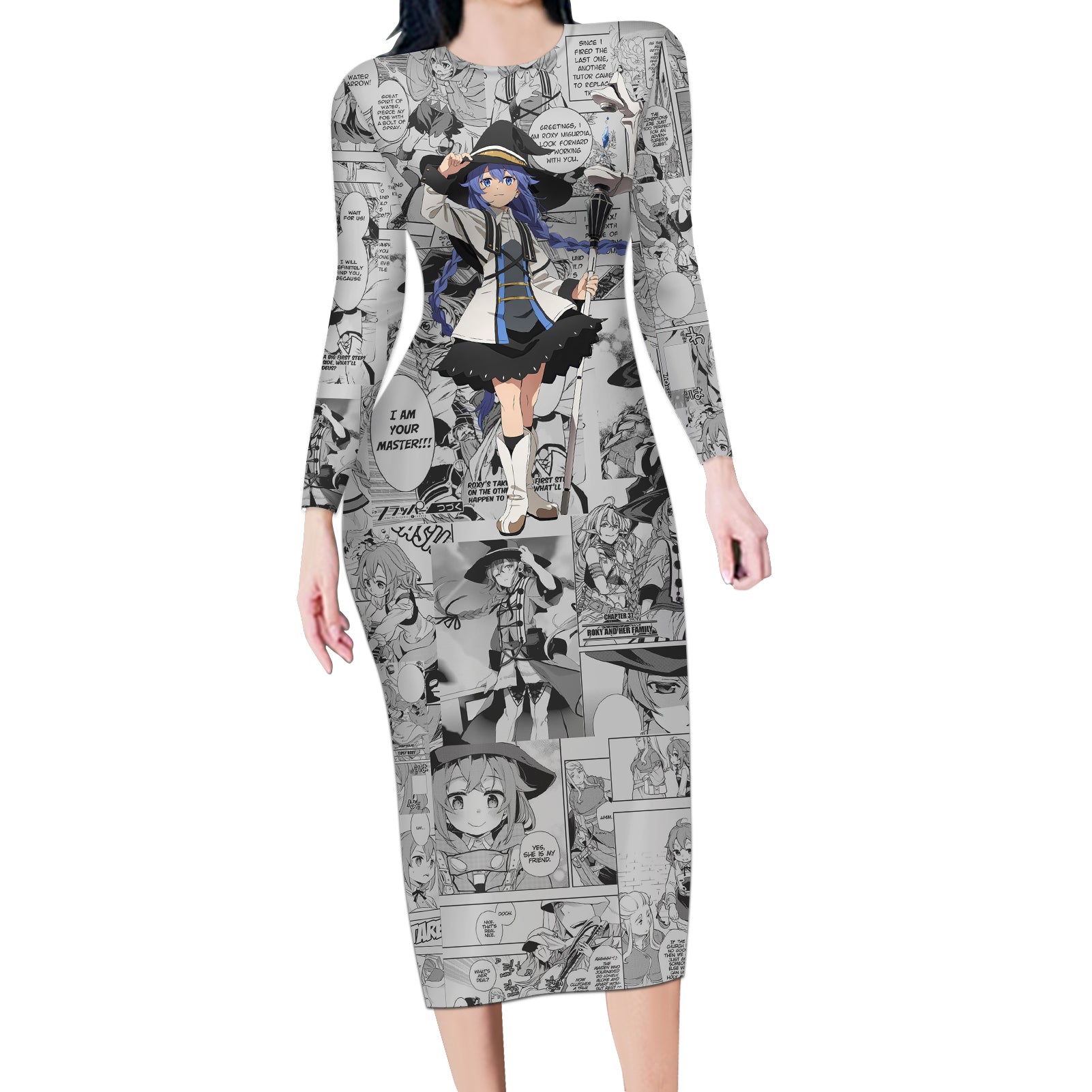Roxy Migurdia Long Sleeve Bodycon Dress Manga Mix Anime