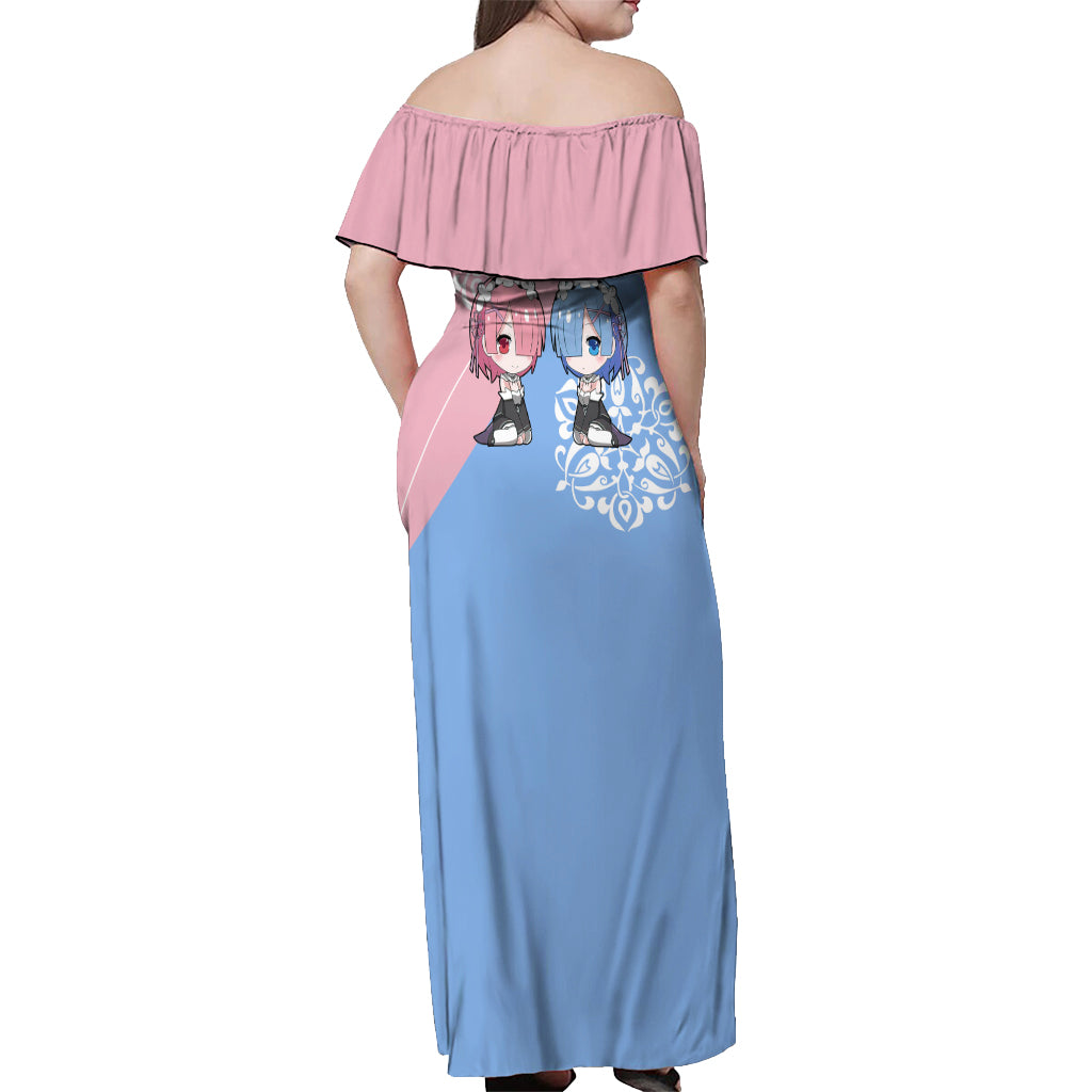 Rem & Ram Off Shoulder Maxi Dress Re Zero