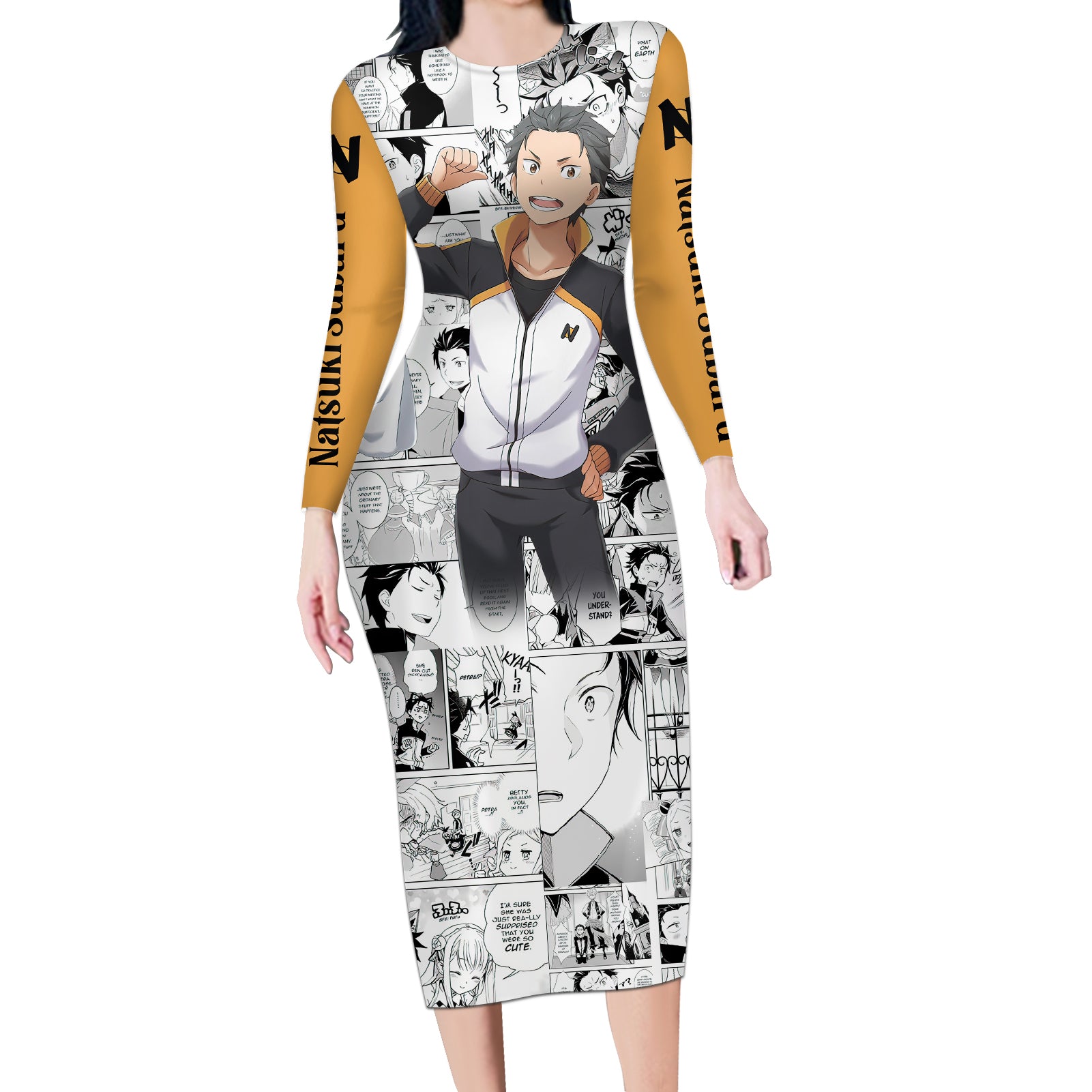 Natsuki Subaru Long Sleeve Bodycon Dress Hajimeru Isekai Seikatsu