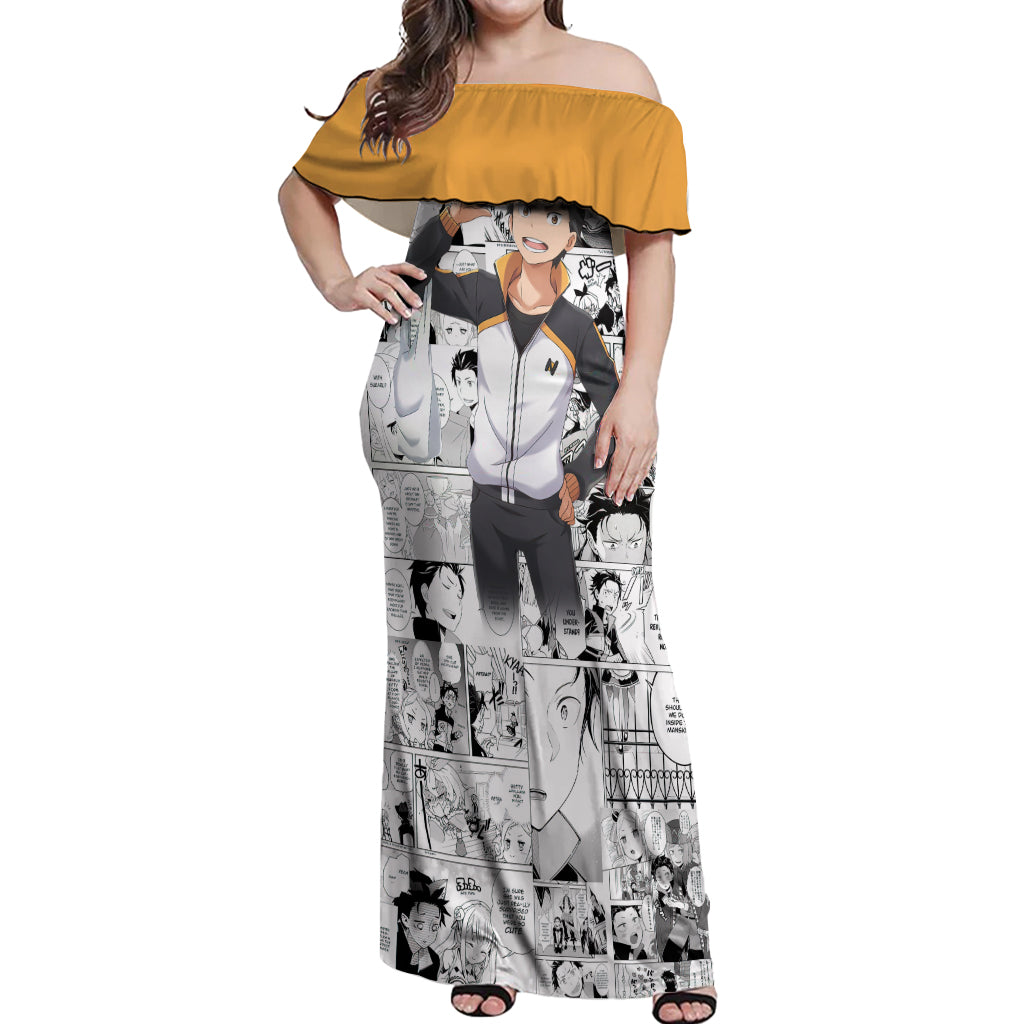 Natsuki Subaru Off Shoulder Maxi Dress Hajimeru Isekai Seikatsu