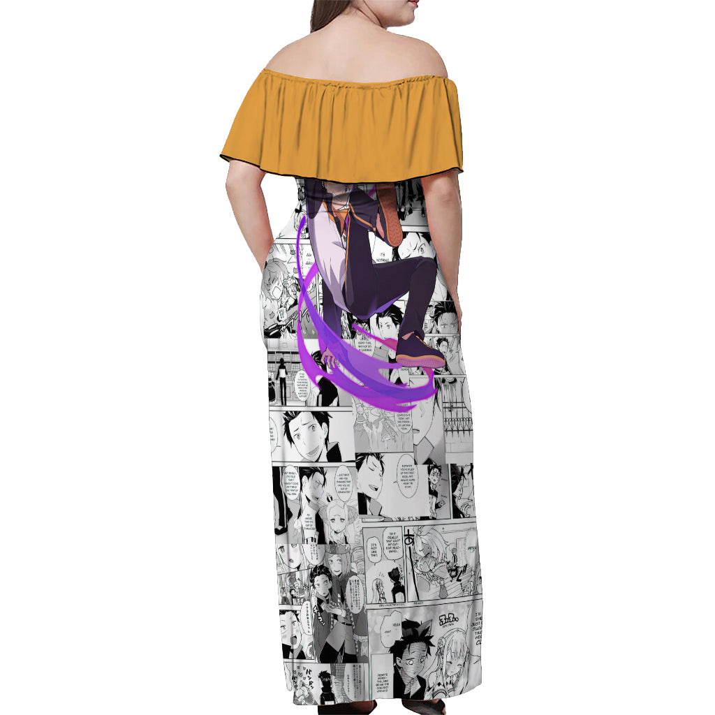 Natsuki Subaru Off Shoulder Maxi Dress Hajimeru Isekai Seikatsu