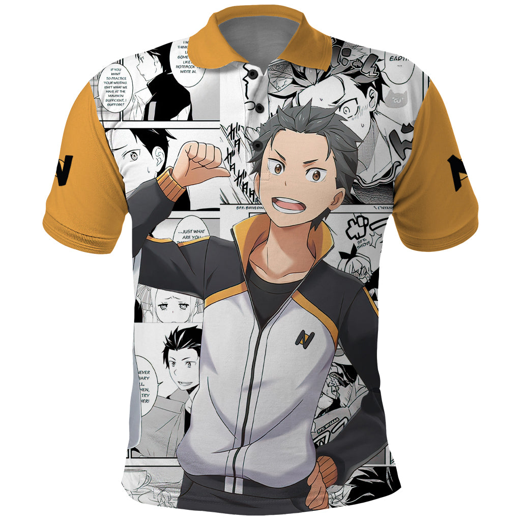Natsuki Subaru Polo Shirt Hajimeru Isekai Seikatsu