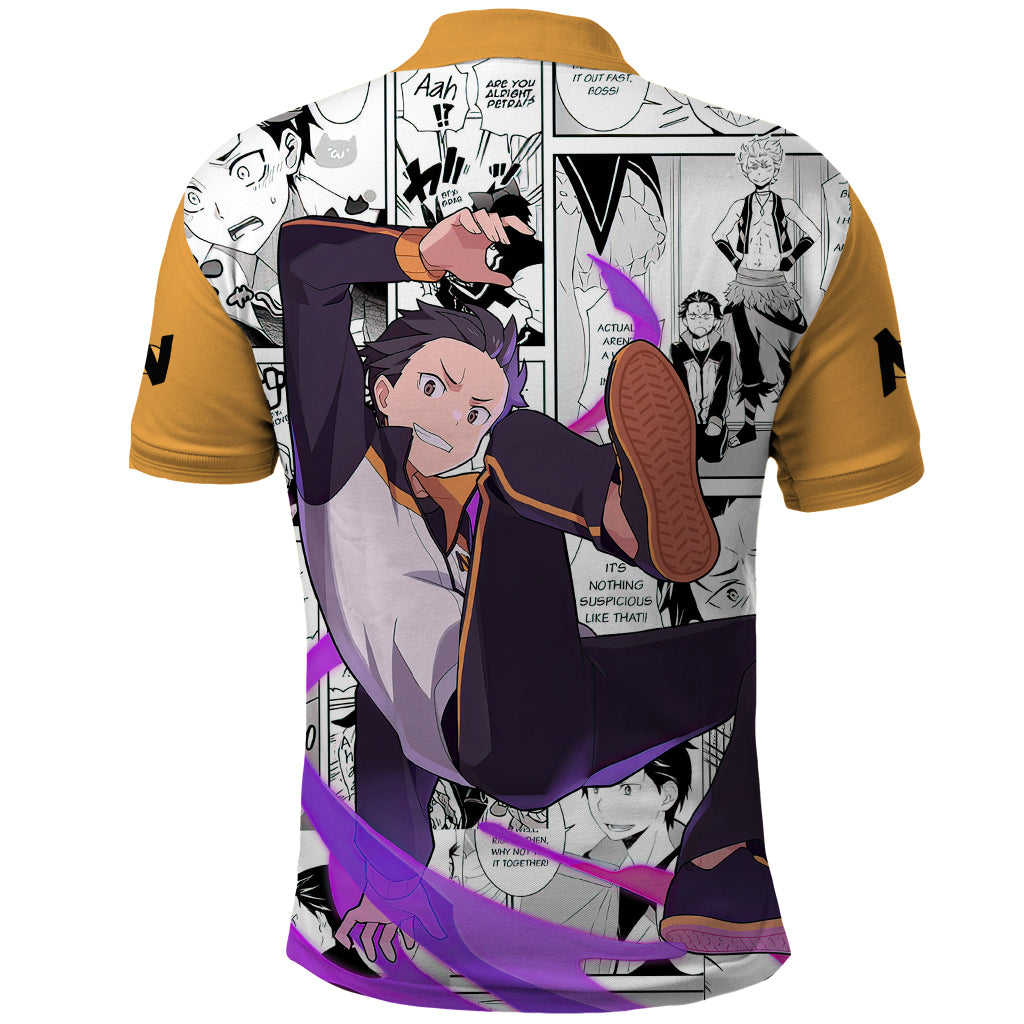 Natsuki Subaru Polo Shirt Hajimeru Isekai Seikatsu
