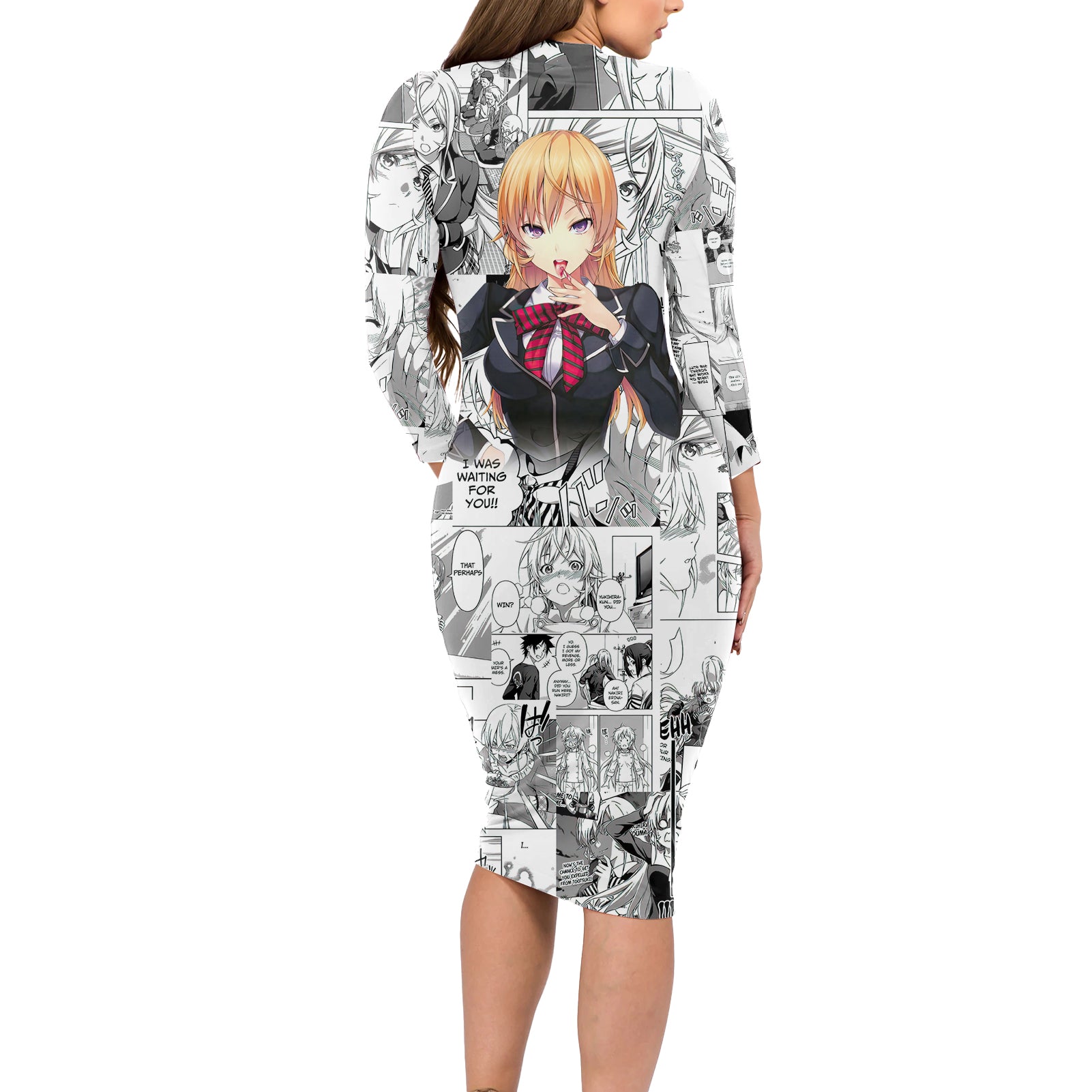 Nakiri Erina Long Sleeve Bodycon Dress Shokugeki no Soma