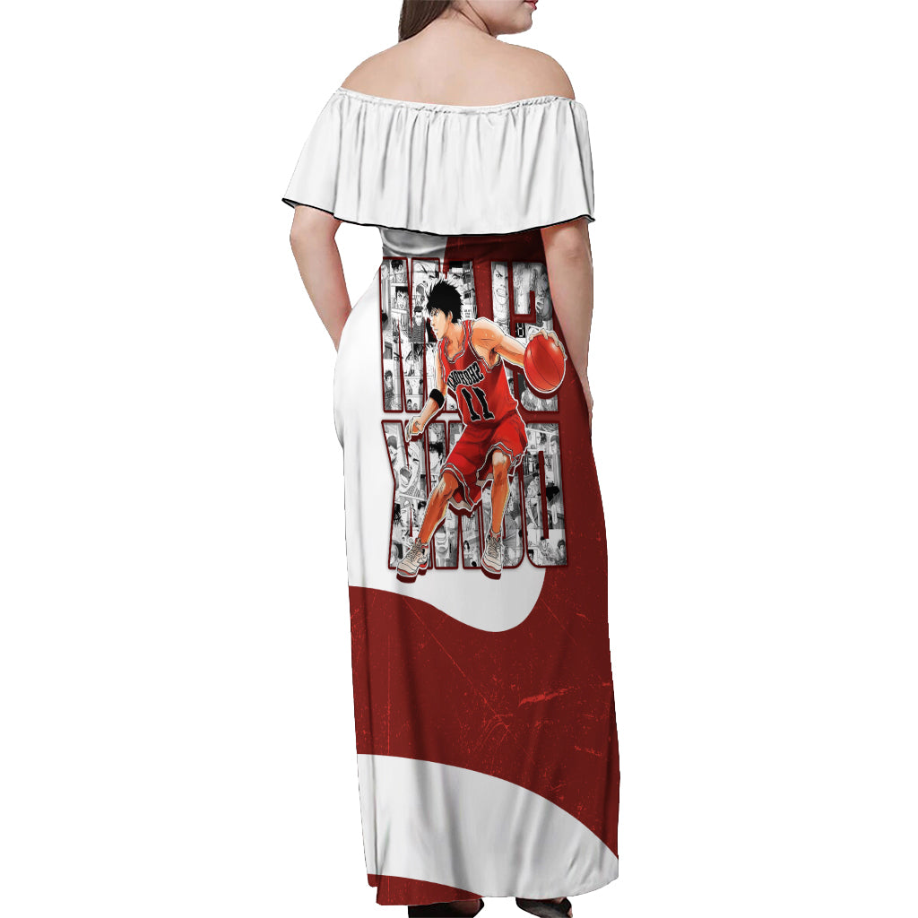 Kaede Rukawa - Slam Dunk - Number 11 Off Shoulder Maxi Dress Anime Mix Manga Style