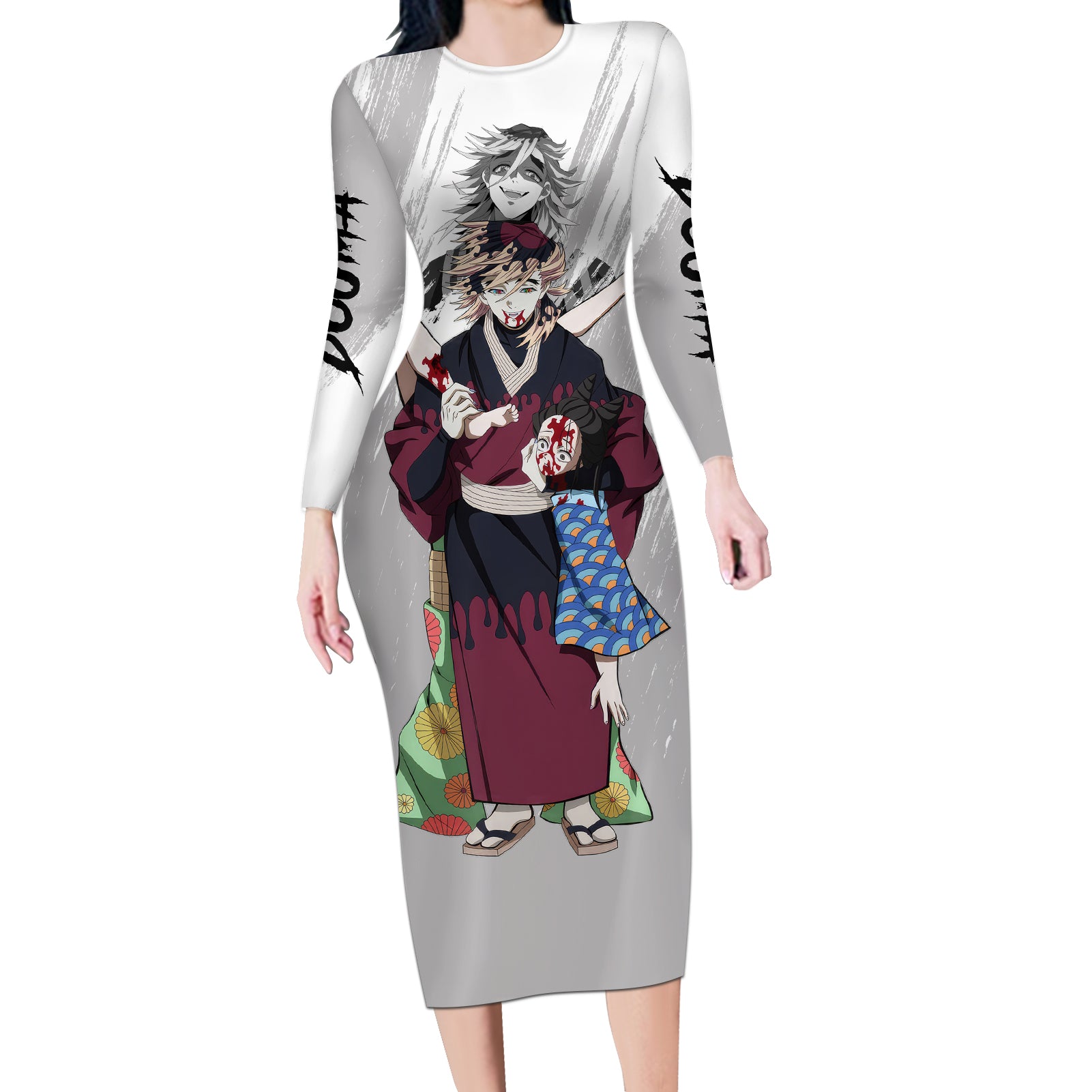 Douma Long Sleeve Bodycon Dress Demon Slayer