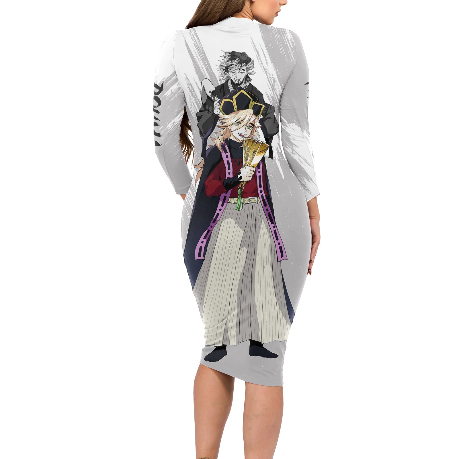Douma Long Sleeve Bodycon Dress Demon Slayer