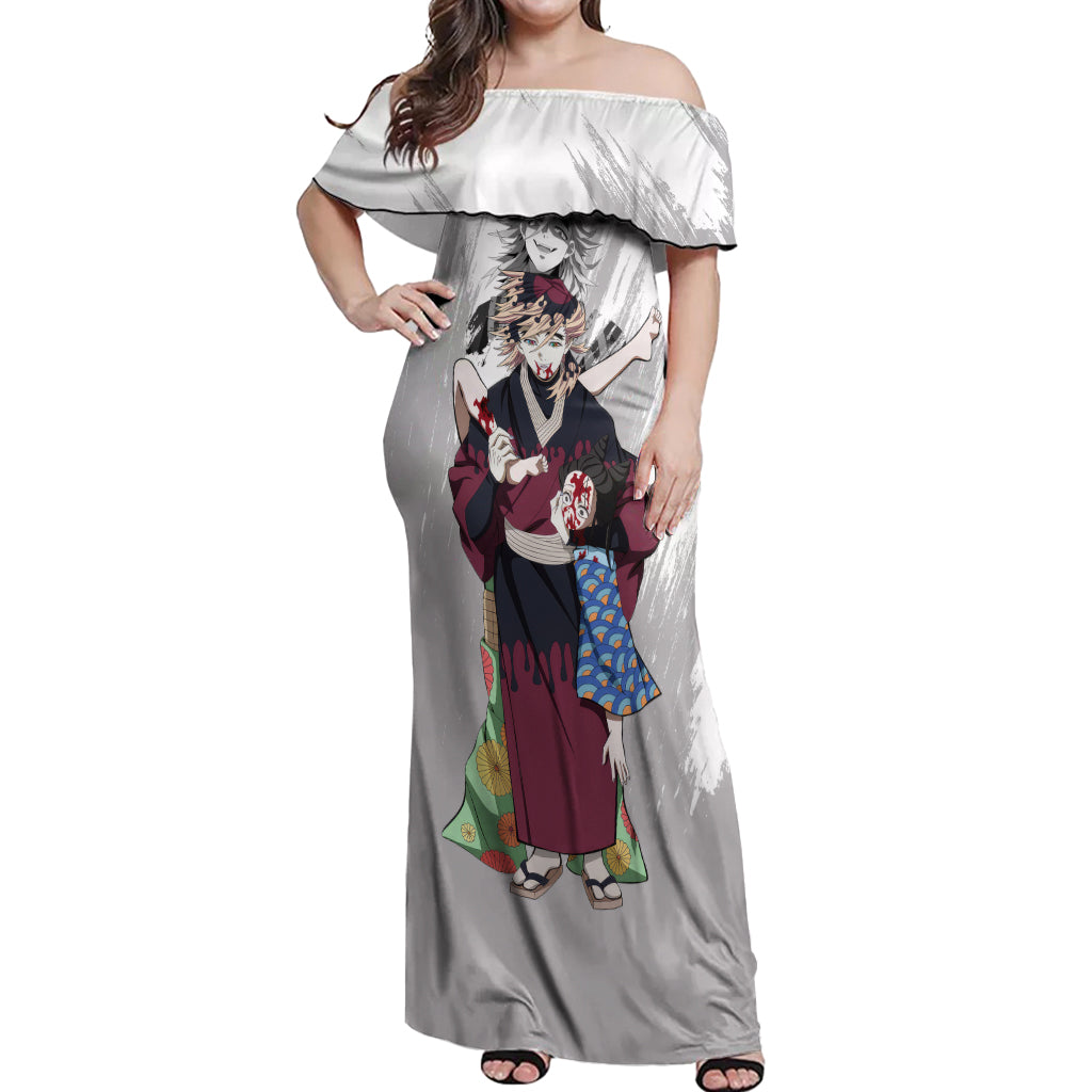 Douma Off Shoulder Maxi Dress Demon Slayer
