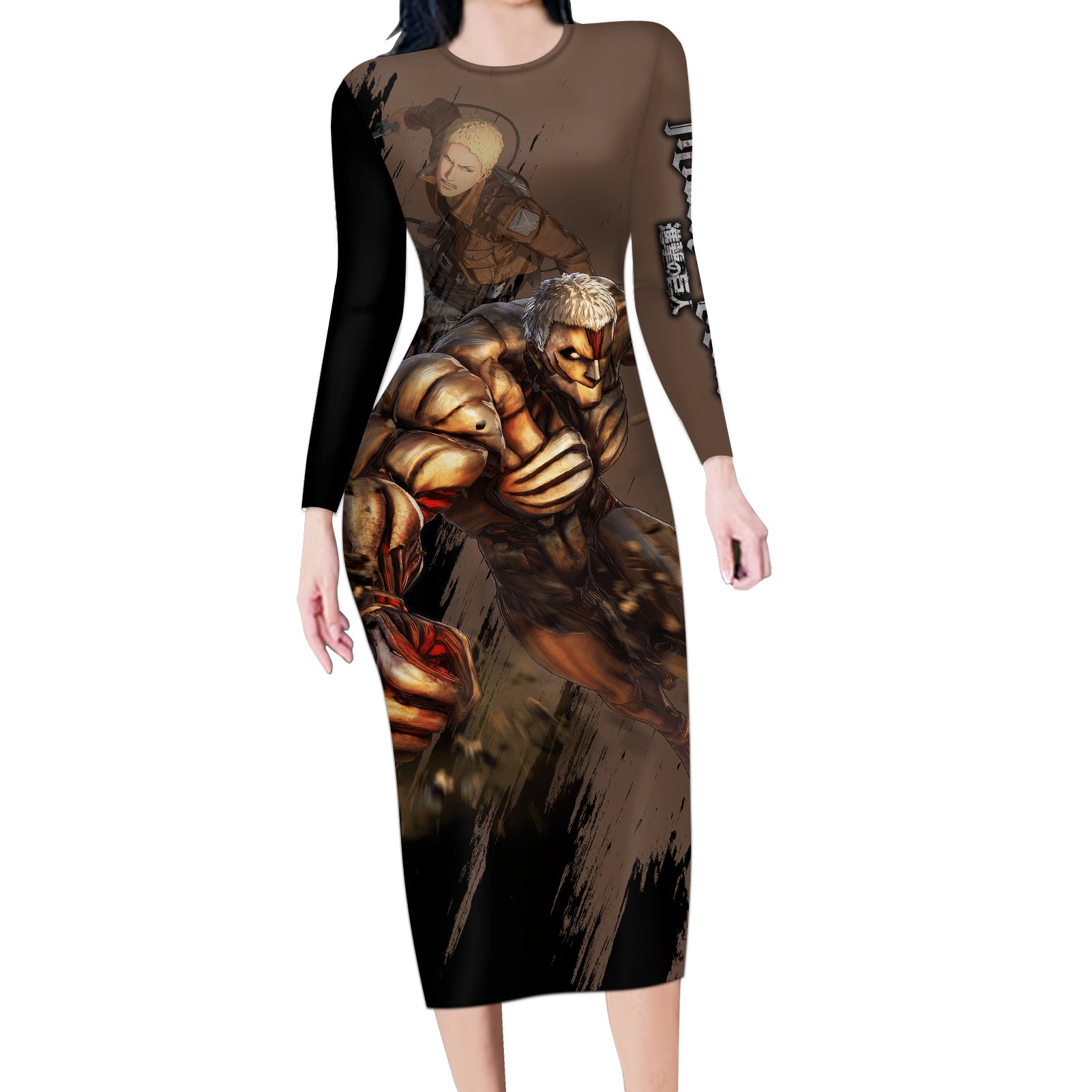 Armored Titan Long Sleeve Bodycon Dress Attack On Titan