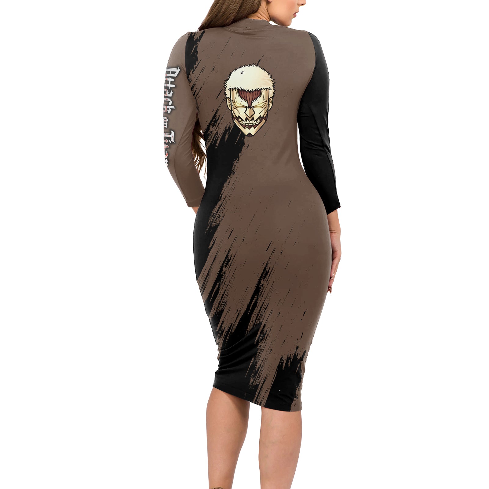 Armored Titan Long Sleeve Bodycon Dress Attack On Titan