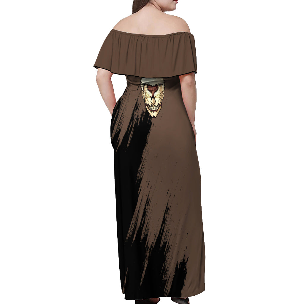 Armored Titan Off Shoulder Maxi Dress Attack On Titan