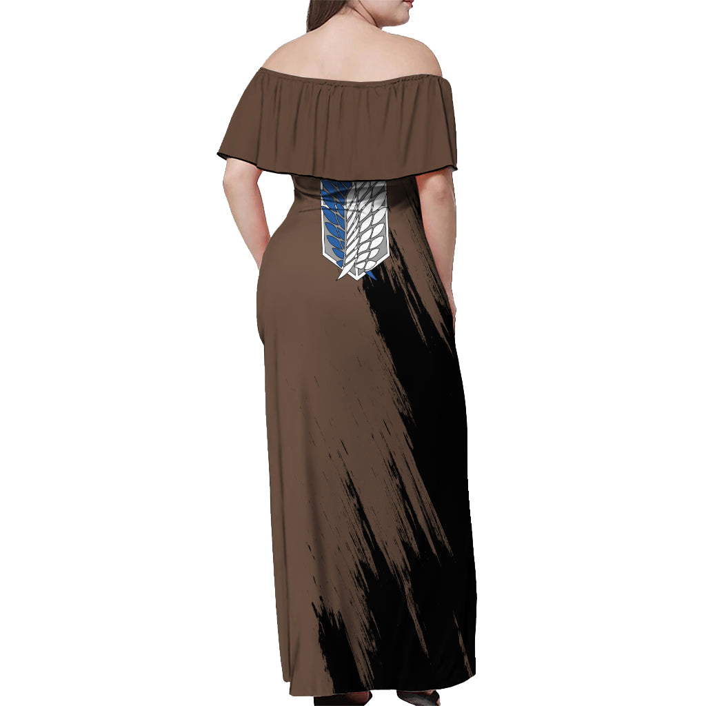 Armin Arler Off Shoulder Maxi Dress Attack On Titan