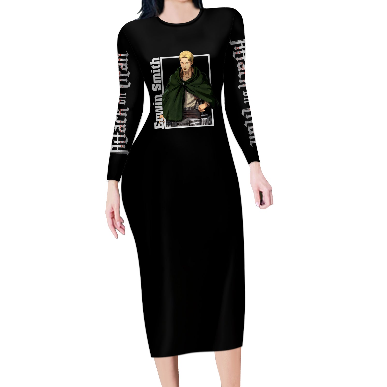 Erwin Smith Long Sleeve Bodycon Dress Attack On Titan