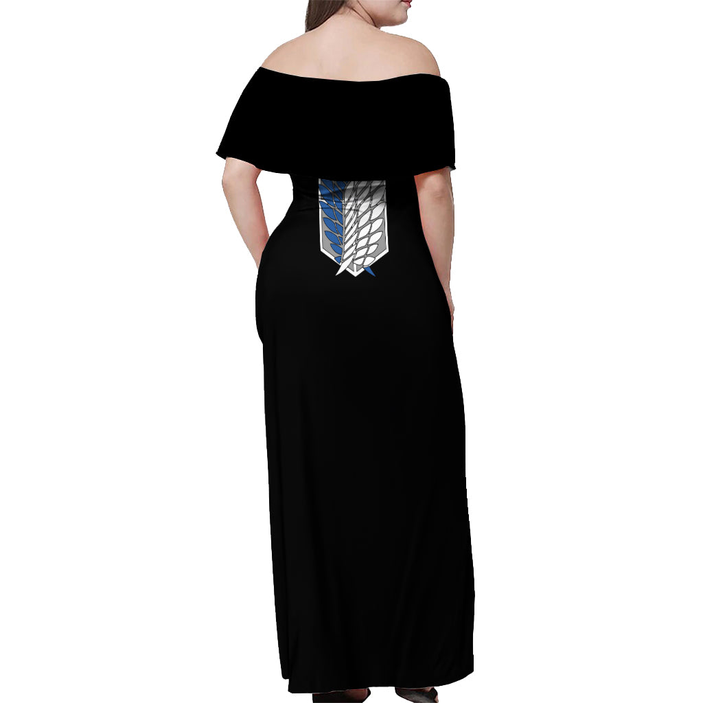 Erwin Smith Off Shoulder Maxi Dress Attack On Titan