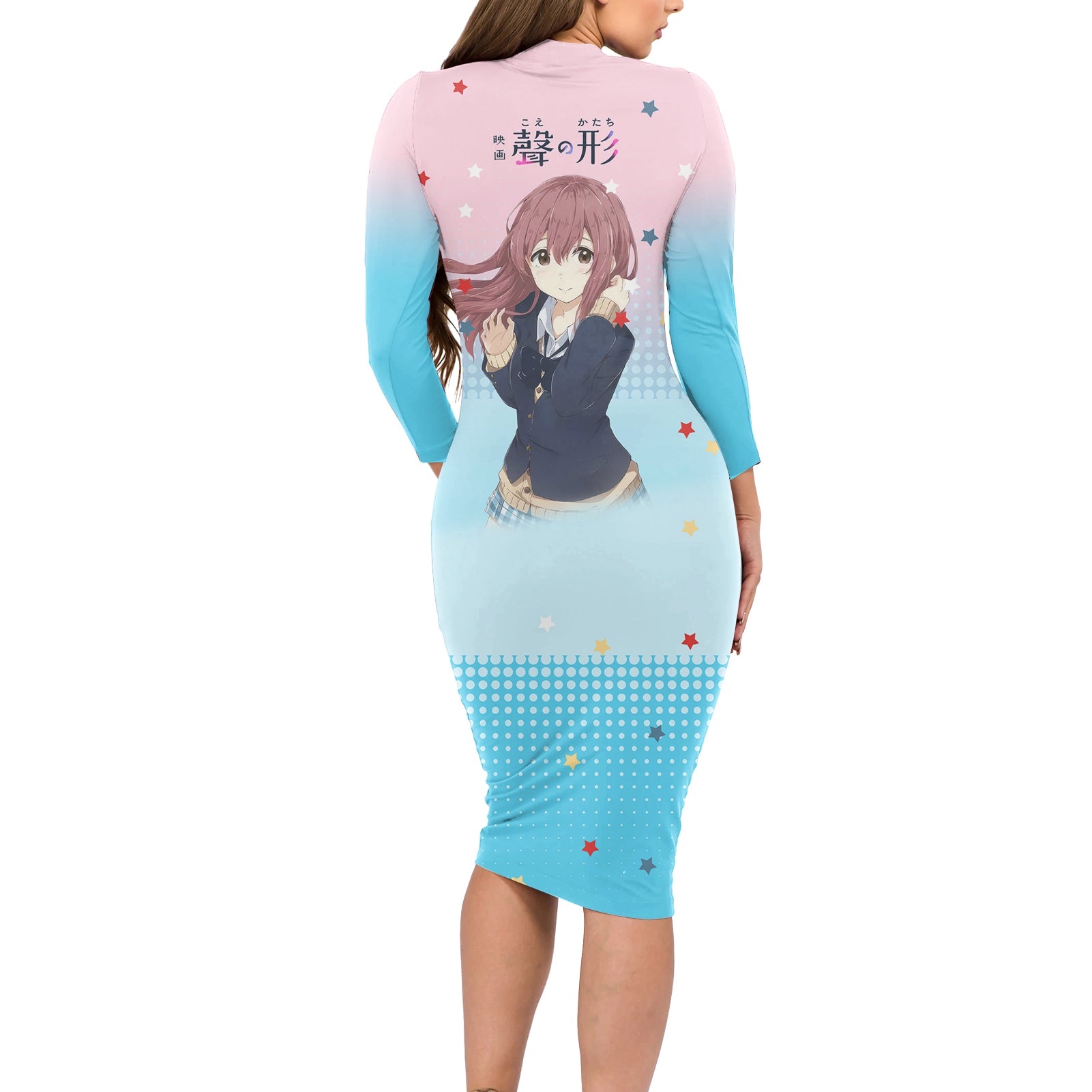Nishimiya Shouko Long Sleeve Bodycon Dress A Slient Voice
