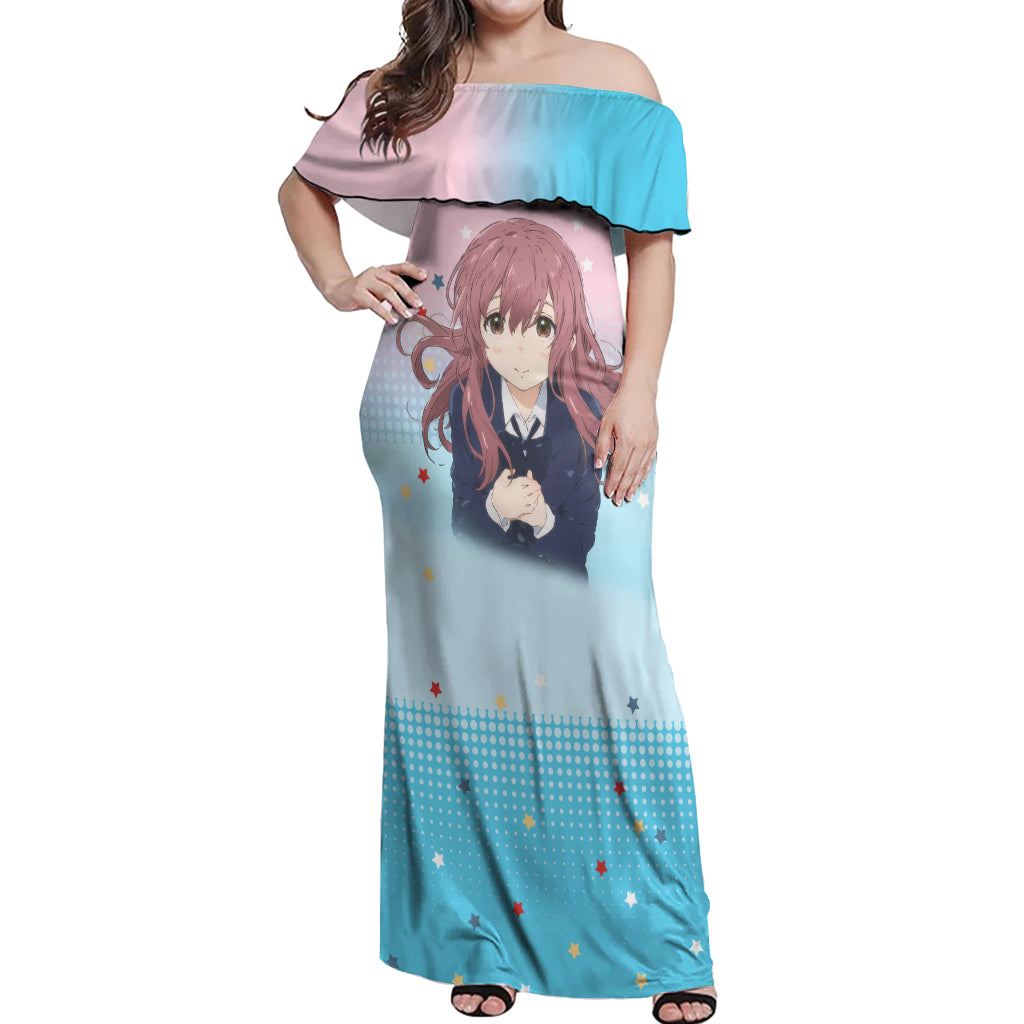 Nishimiya Shouko Off Shoulder Maxi Dress A Slient Voice