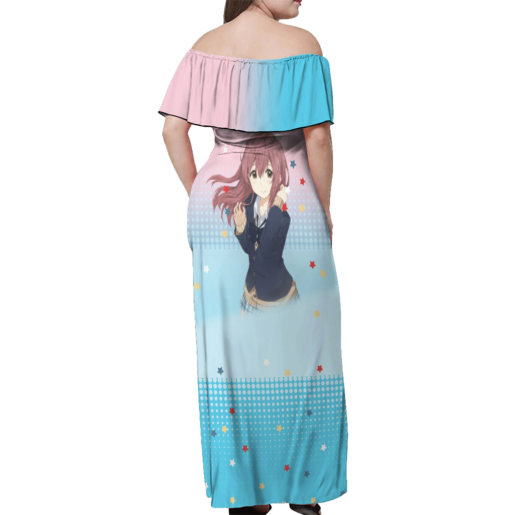 Nishimiya Shouko Off Shoulder Maxi Dress A Slient Voice