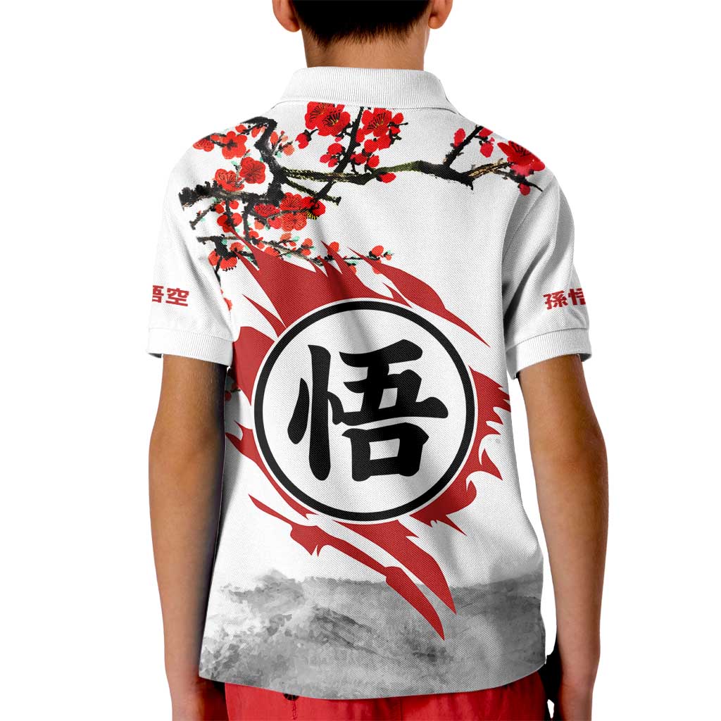 Goku - Dragon Ball Kid Polo Shirt Japan Cherry Blossom Style