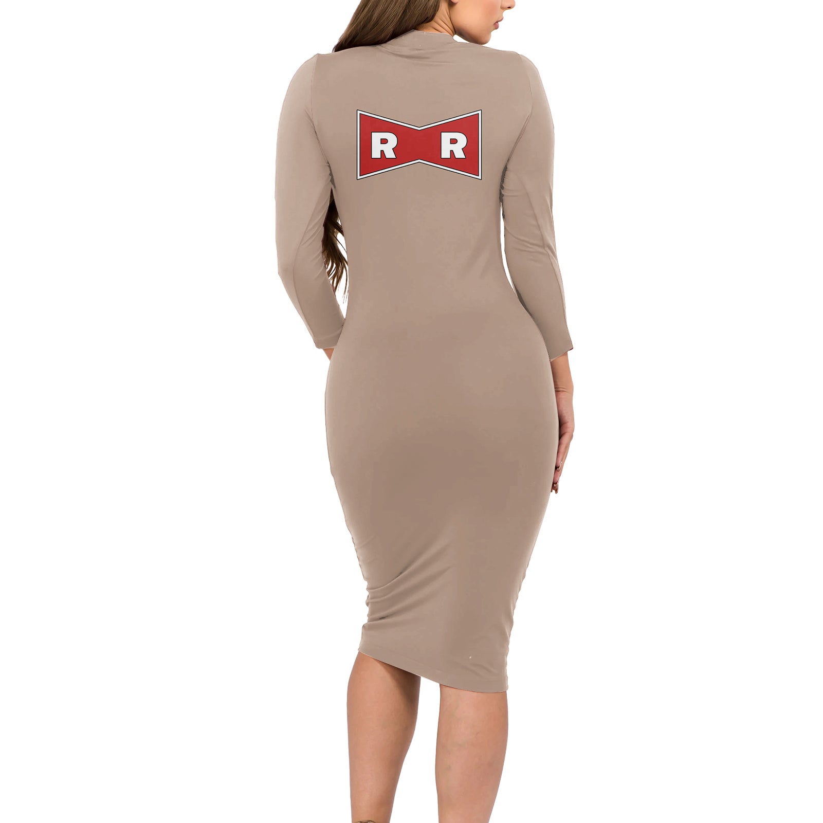 Red Ribbon Army Long Sleeve Bodycon Dress