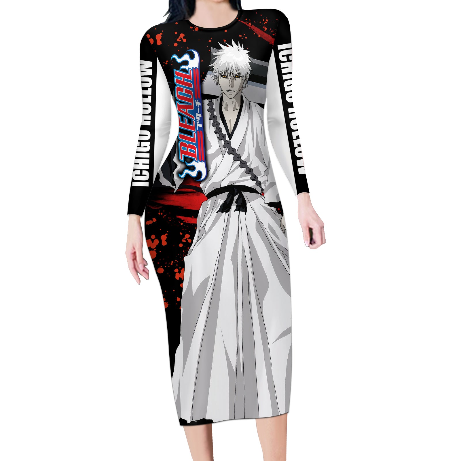 Ichigo Hollow Long Sleeve Bodycon Dress Bleach