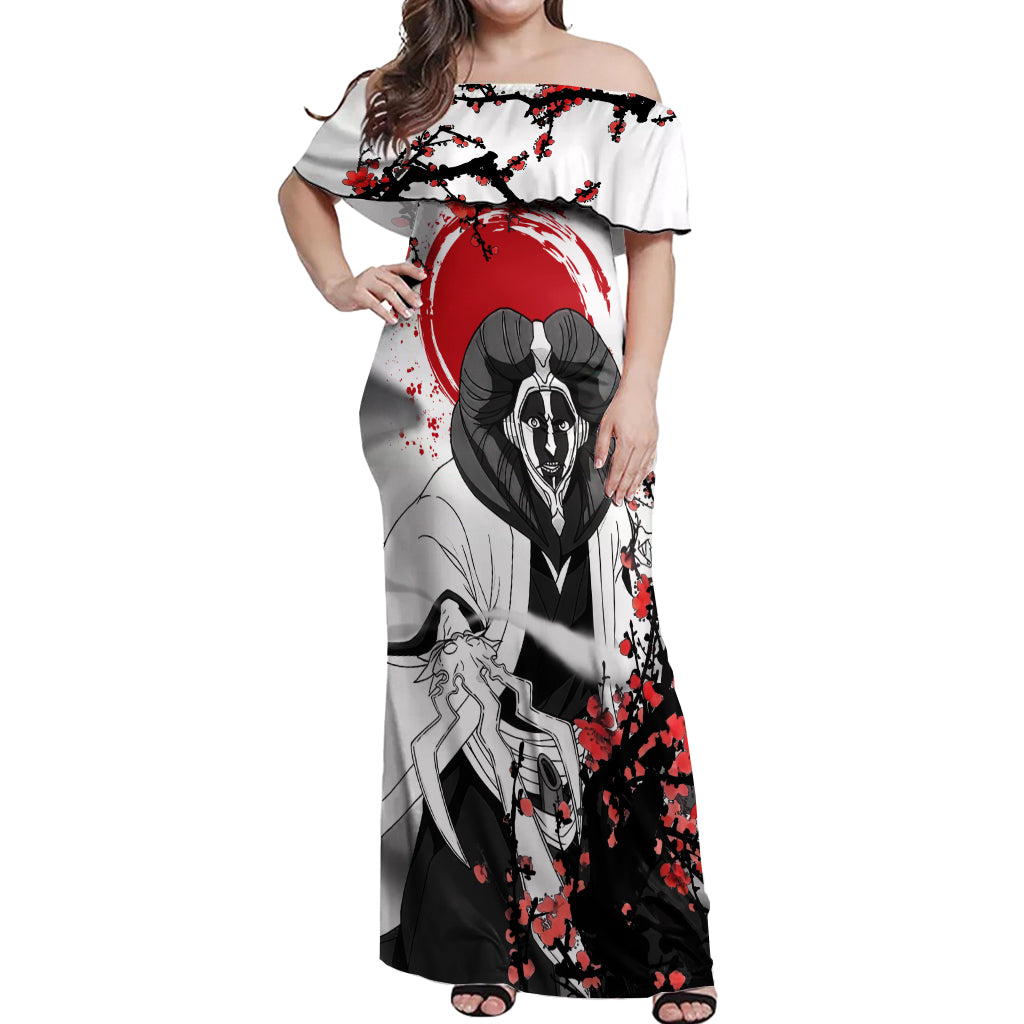 Mayuri Kurotsuchi Off Shoulder Maxi Dress Anime Japan Style