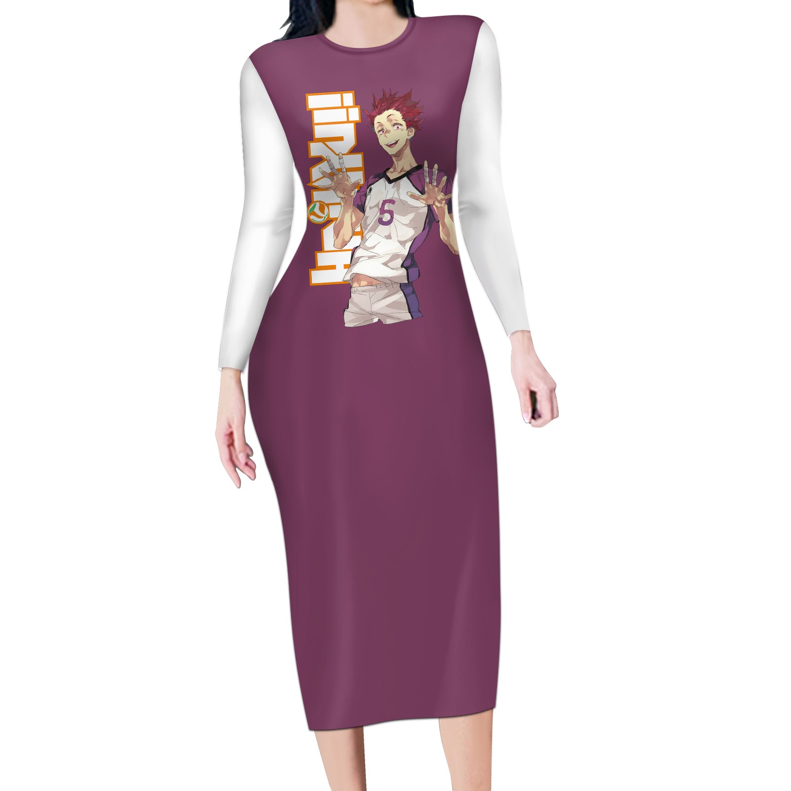 Shiratorizawa Satori Tendo Long Sleeve Bodycon Dress Haikyu