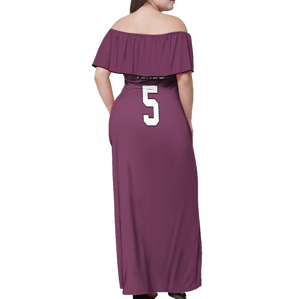 Shiratorizawa Satori Tendo Off Shoulder Maxi Dress Haikyu