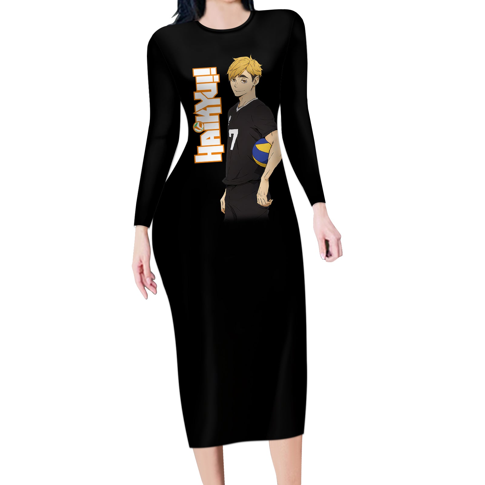 Inarizaki Atsumu Miya Long Sleeve Bodycon Dress Haikyu