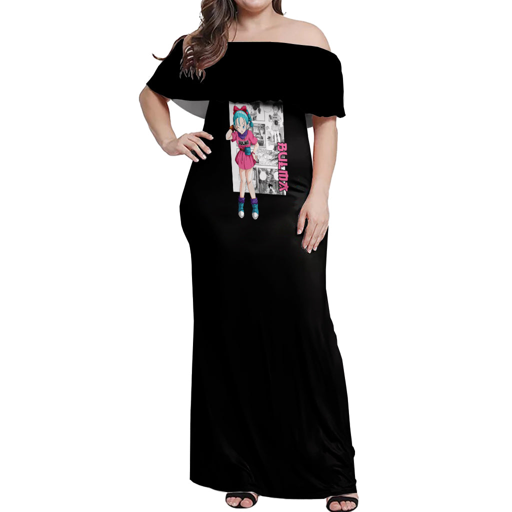 Bulma Off Shoulder Maxi Dress Dragon Ball