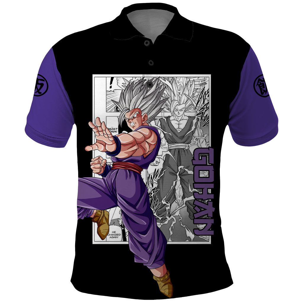 Gohan Beast Polo Shirt Dragon Ball Anime Mix Manga