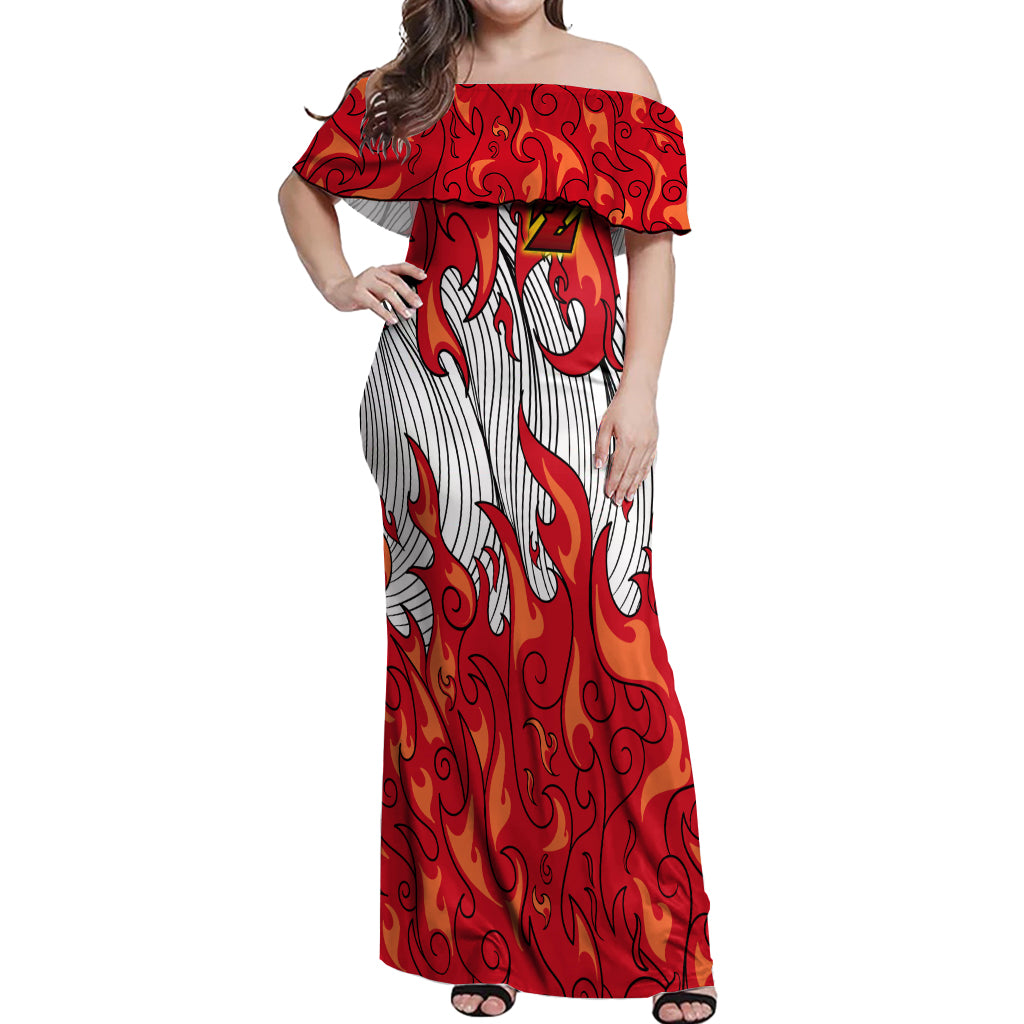 Shenron Off Shoulder Maxi Dress Dragon Ball