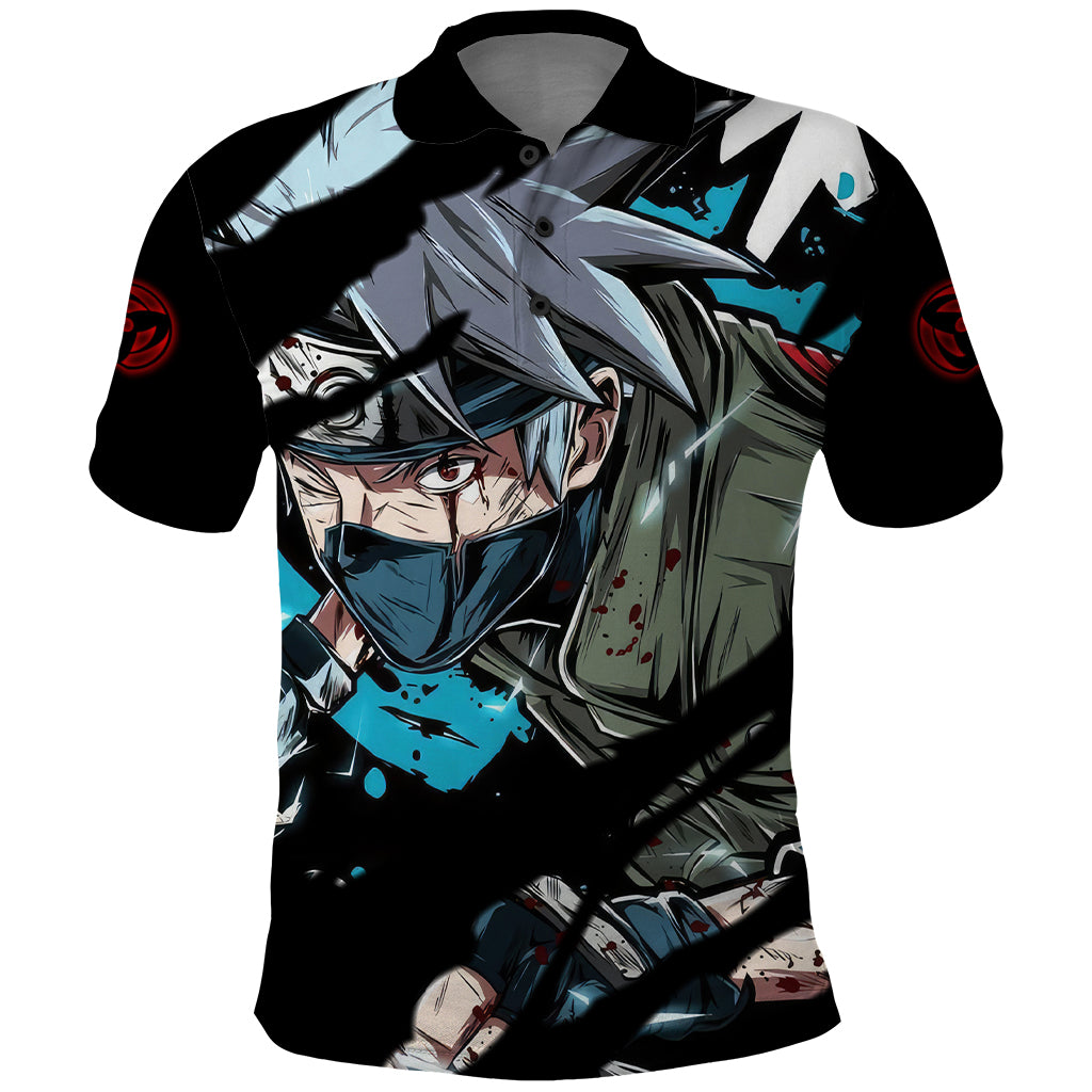 Hatake Kakashi Sharingan Eye Polo Shirt Naruto