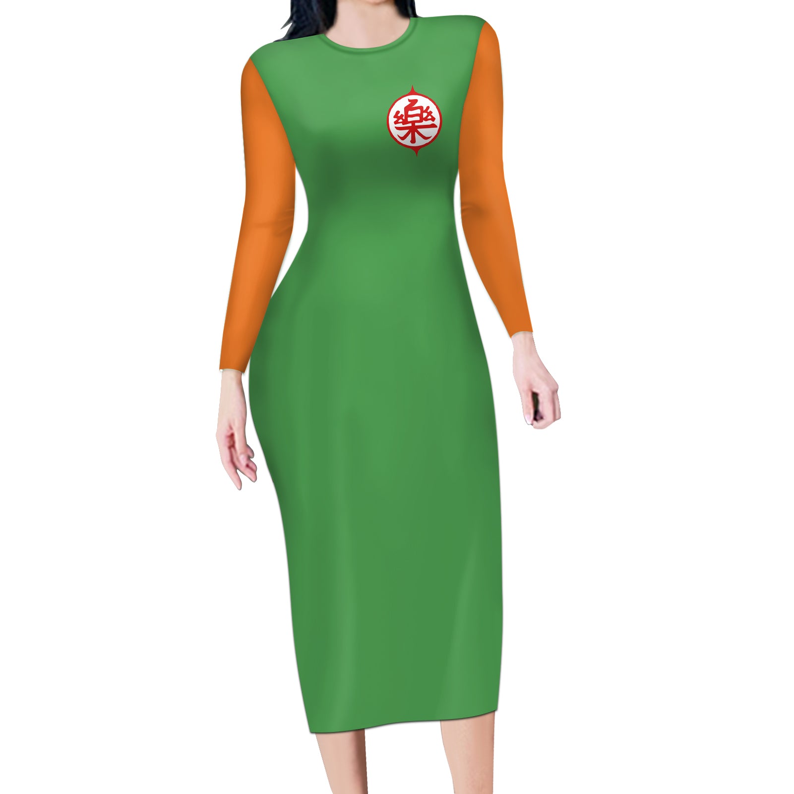 Yamcha Long Sleeve Bodycon Dress Dragon Ball