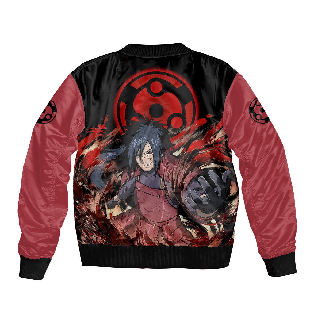 Uchiha Madara Sharingan Eyes Bomber Jacket Naruto