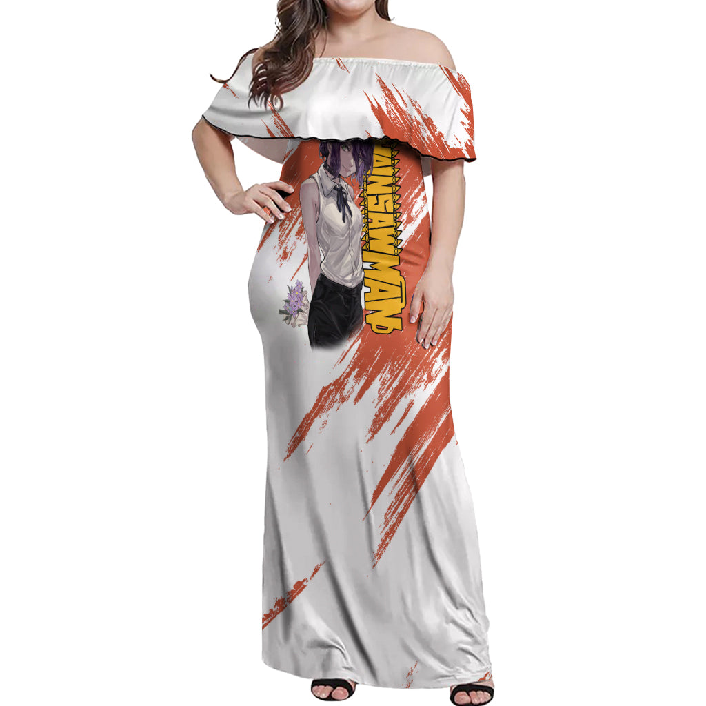 Reze Off Shoulder Maxi Dress Chainsaw Man